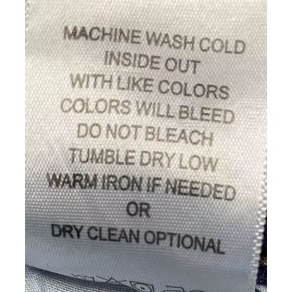 Vervet Blue Women's Straight Leg Frayed Cuff Jeans Size 30 Dark Wash - Picture 11 of 11